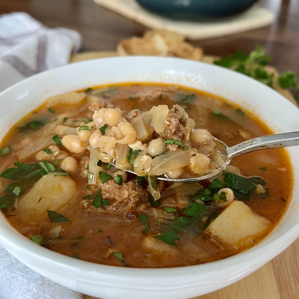 Hungarian Hearty Cabbage Bean And Sausage Soup The Hungary Soul