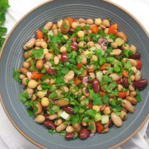Medley Bean Salad with Maple Syrup Dressing - The Hungary Soul