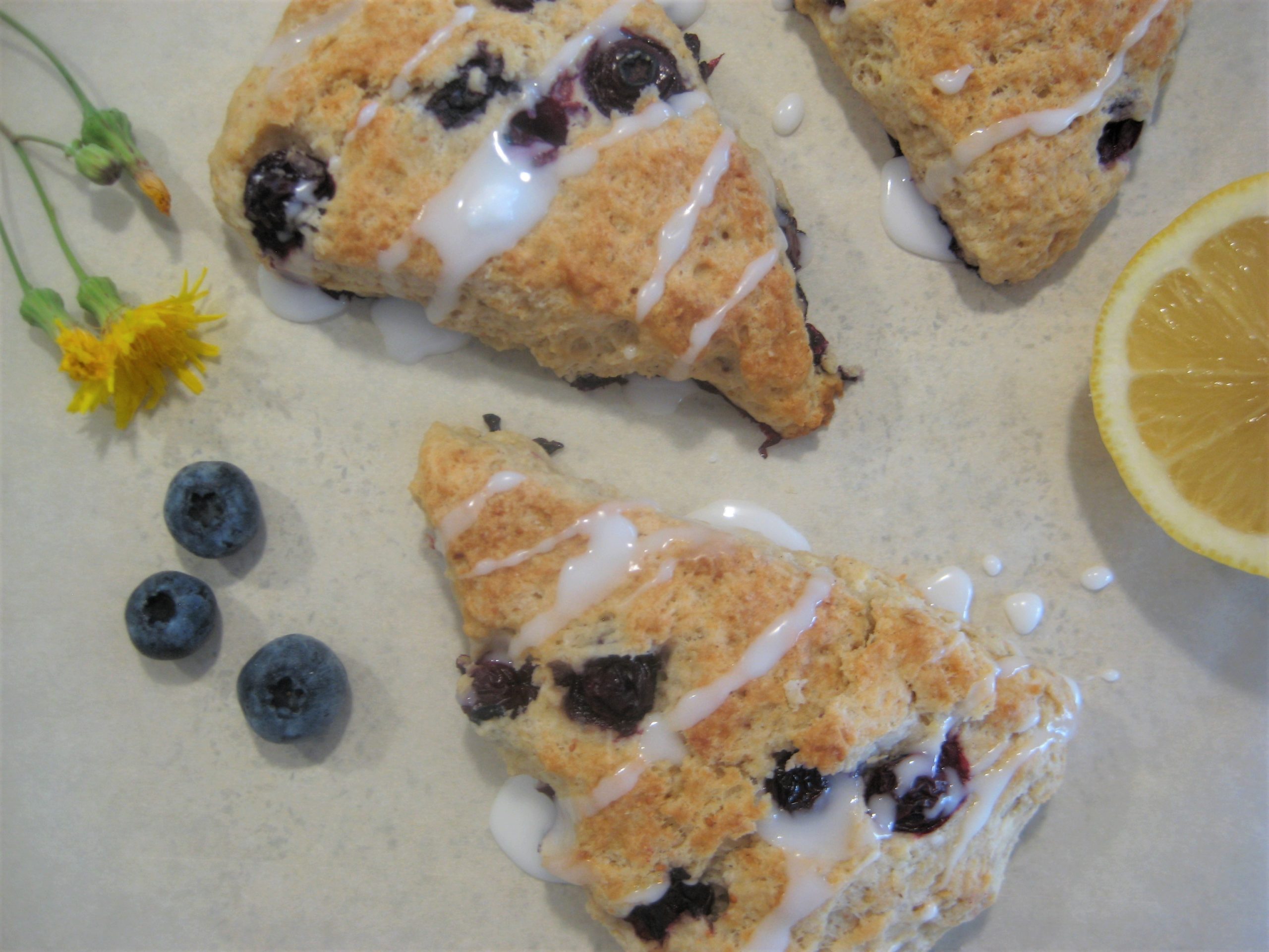 Blueberry Scones With Lemon Glaze The Hungary Soul