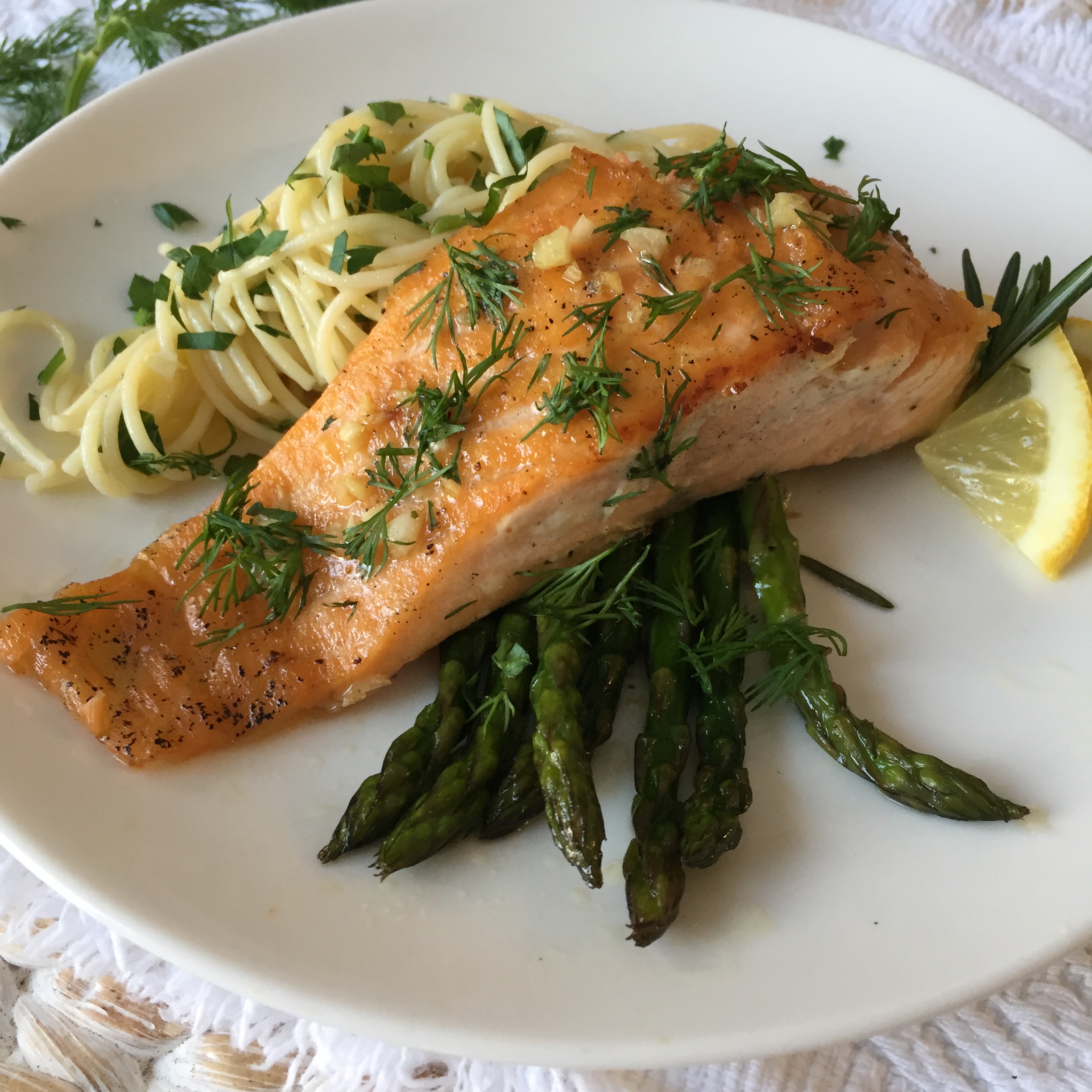 Pan-Seared Salmon with Rosemary Garlic Butter Sauce - The Hungary Soul
