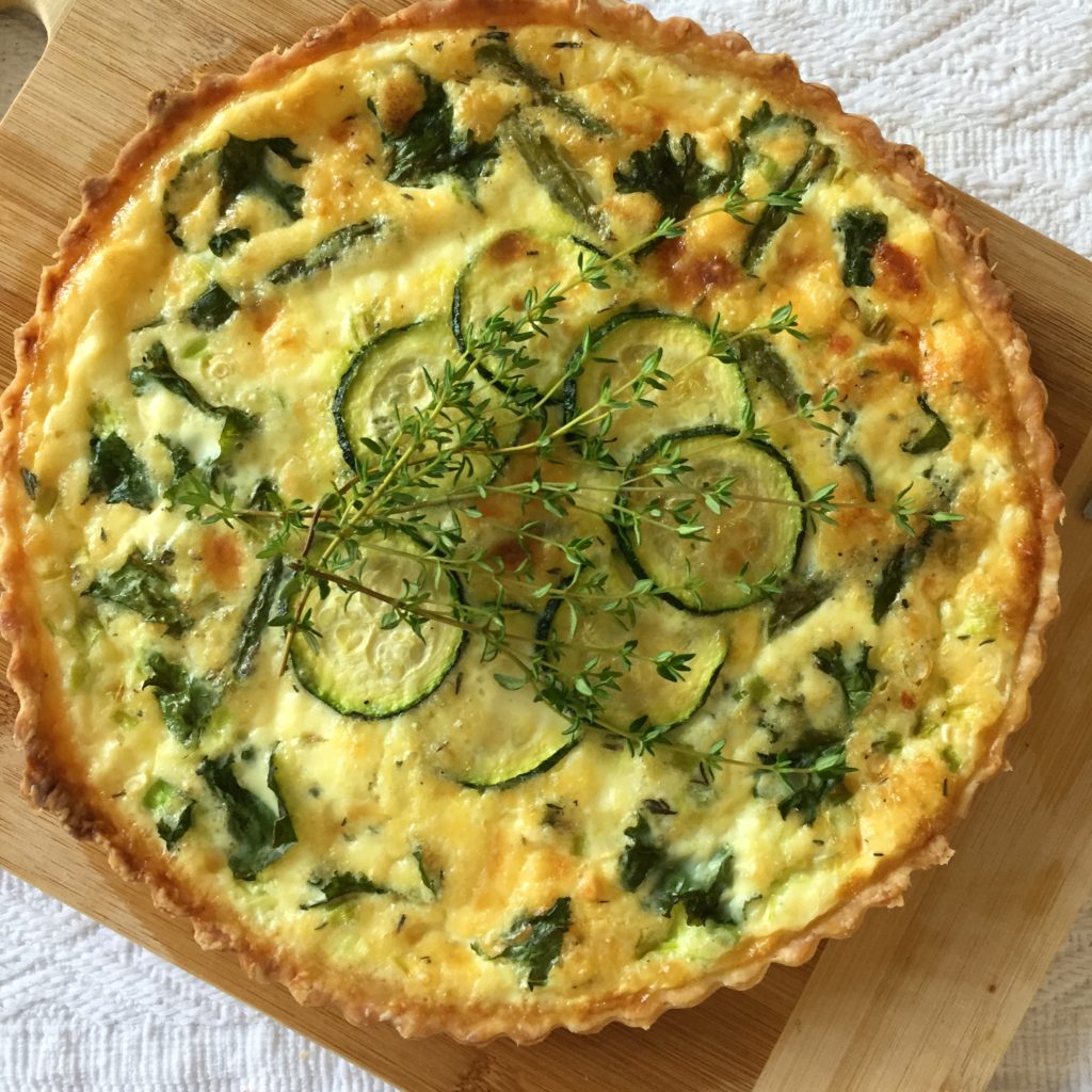 Quiche Tart with Asparagus, Kale, and Zucchini - The Hungary Soul