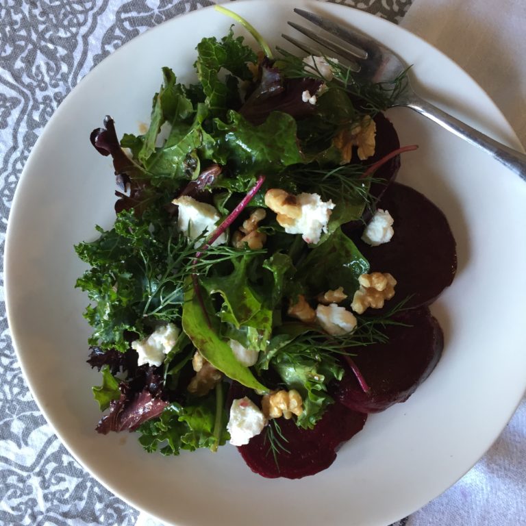 Roasted Beet Salad And Goat Cheese With Balsamic Vinaigrette - The ...