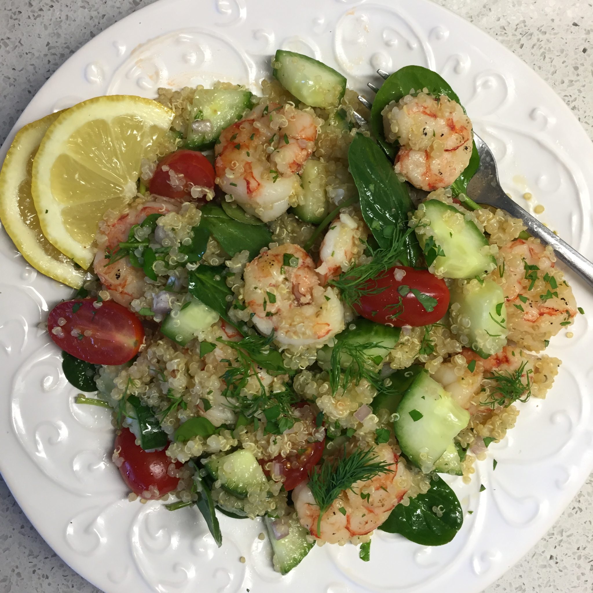 Healthy Garlic Shrimp And Quinoa Salad The Hungary Soul