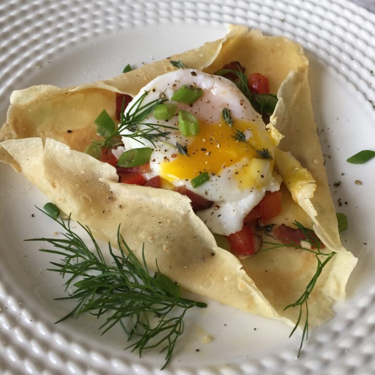 Savory Egg, Bacon and Mushroom Crepes with Herbs - The Hungary Soul