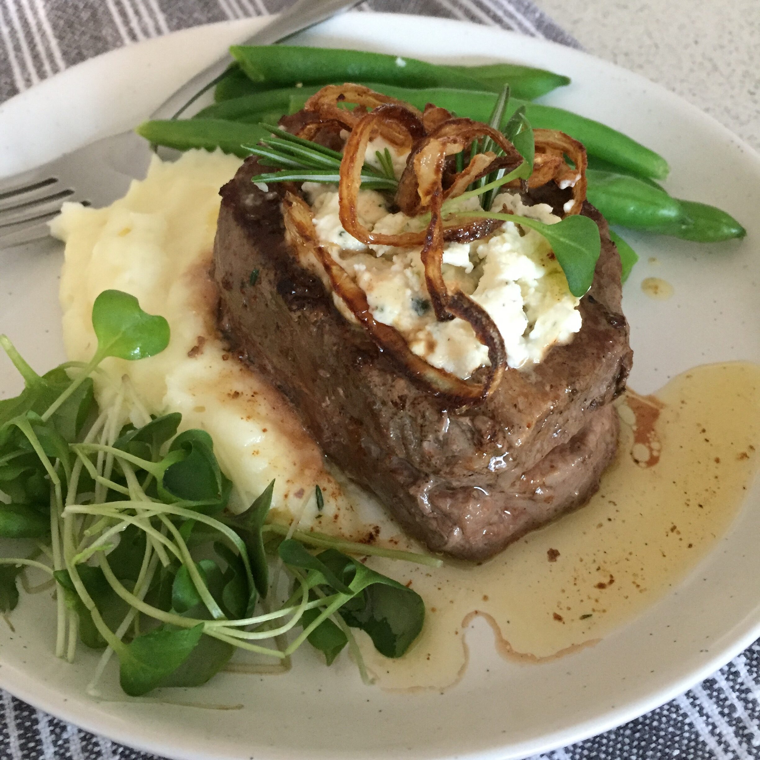 Beef Medallion in Herb and Garlic Brown Butter Sauce with Boursin ...