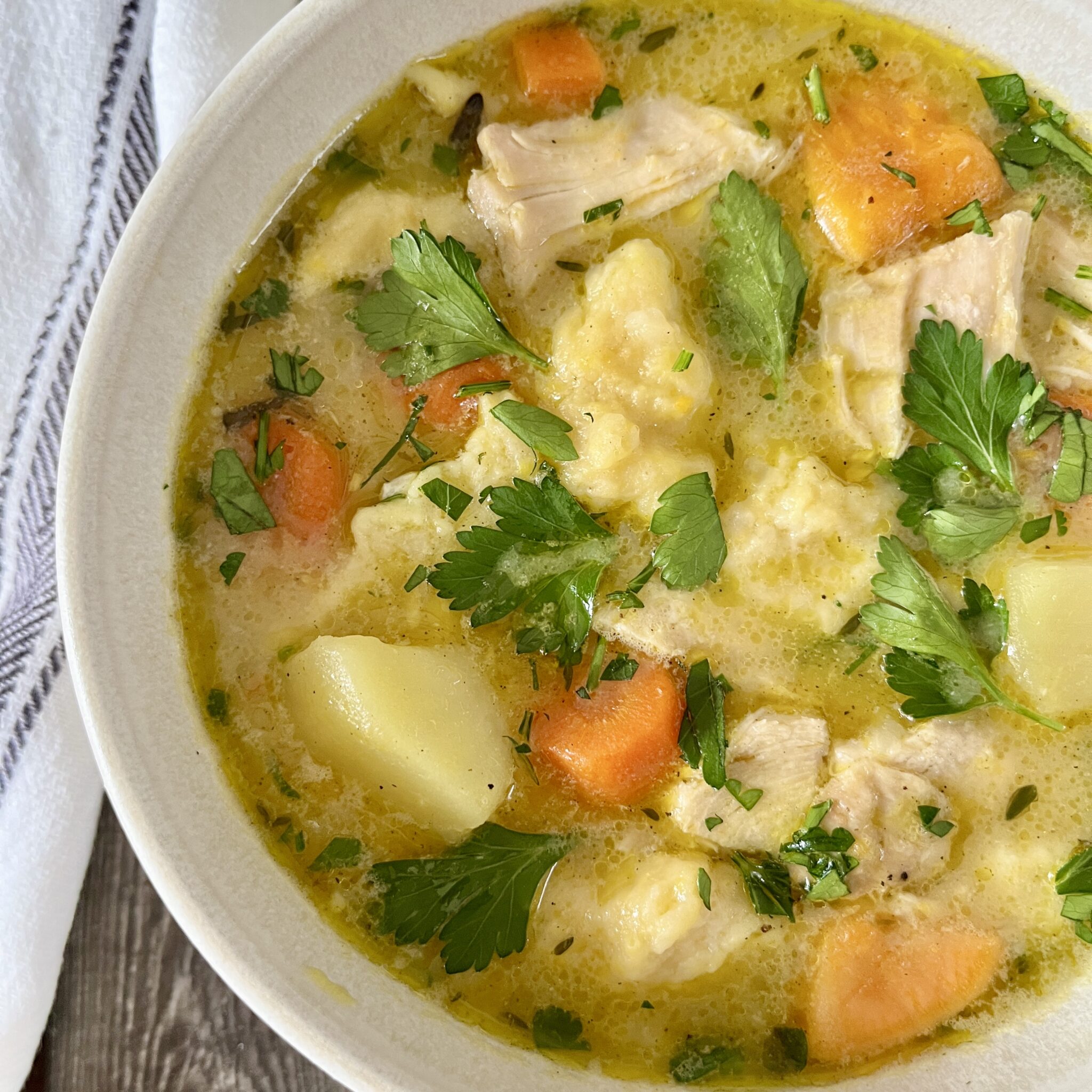 Hearty Turkey And Dumpling Soup - The Hungary Soul