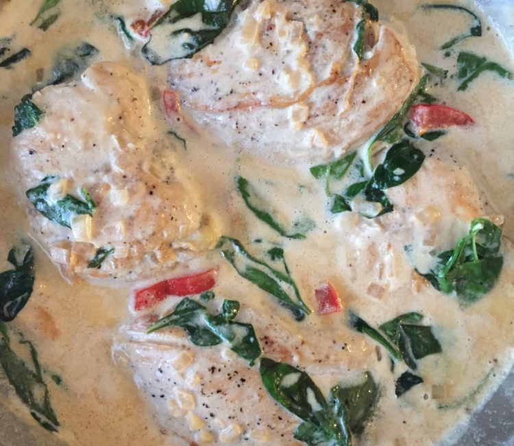 Chicken and Spinach Pasta with Creamy Basil Sauce - The Hungary Soul